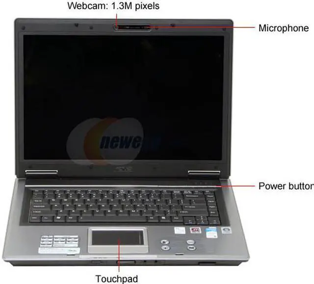 Alt view image 3 of 16 - ASUS Laptop F3 Series Intel Core 2 Duo T7200 1GB Memory 120GB HDD ATI Mobility Radeon X1700 15.4" Windows Vista Home Premium F3JP-AK048C-A