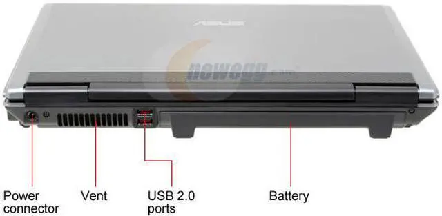 Alt view image 7 of 16 - ASUS Laptop F3 Series Intel Core 2 Duo T7200 1GB Memory 120GB HDD ATI Mobility Radeon X1700 15.4" Windows Vista Home Premium F3JP-AK048C-A