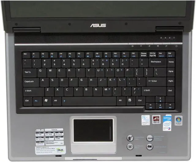 Alt view image 5 of 15 - ASUS Laptop F3 Series Intel Core 2 Duo T7200 1GB Memory 120GB HDD ATI Mobility Radeon X1700 15.4" Windows Vista Home Premium F3JP-AP035C-A