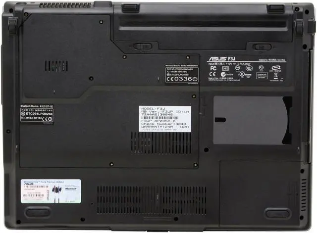 Alt view image 11 of 15 - ASUS Laptop F3 Series Intel Core 2 Duo T7200 1GB Memory 120GB HDD ATI Mobility Radeon X1700 15.4" Windows Vista Home Premium F3JP-AP035C-A