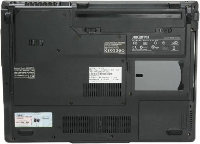 Alt view image 14 of 18 - ASUS Laptop F3 Series Intel Core 2 Duo T7300 1GB Memory 160GB HDD NVIDIA GeForce 8600M GS 15.4" Windows Vista Home Premium F3SV-X1