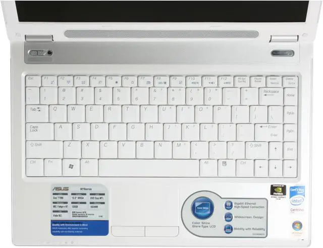 Alt view image 4 of 17 - ASUS Laptop W7 Series Intel Core 2 Duo T7300 1GB Memory 120GB HDD NVIDIA GeForce 8400M G 13.3" Windows Vista Business W7S-A1W