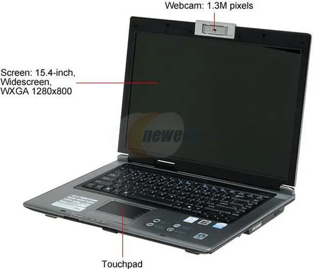 Alt view image 2 of 15 - ASUS Laptop F5 Series Intel Pentium T2130 1GB Memory 120GB HDD ATI Radeon Xpress 200M IGP 15.4" Windows Vista Home Premium F5R-B1