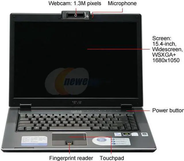 Alt view image 4 of 15 - ASUS V1 Series 15.4" Intel Core 2 Duo T7700 2GB Memory DDR2 667 Windows Vista Business