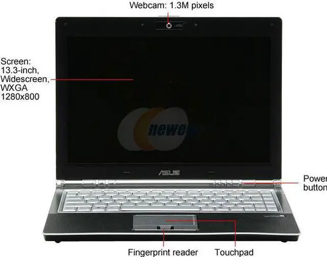 Alt view image 3 of 15 - ASUS Laptop U3 Series Intel Core 2 Duo T7500 1.5GB Memory 160GB HDD NVIDIA GeForce 8400M G 13.3" Windows Vista Business U3S-A1B