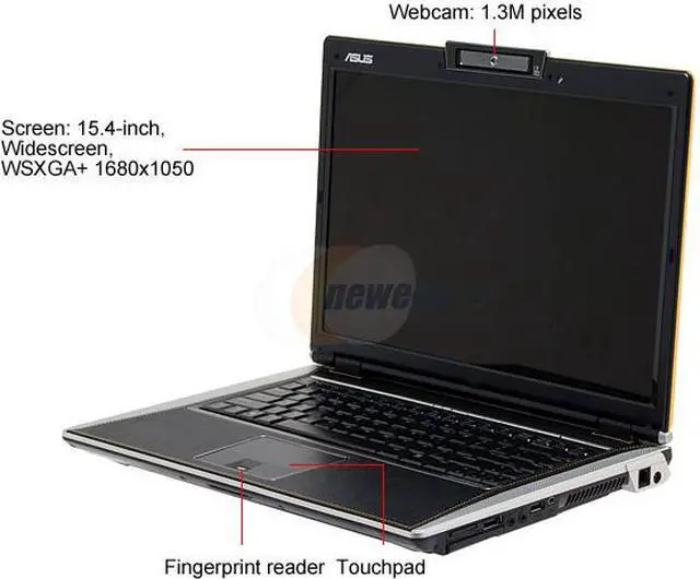 Alt view image 3 of 18 - ASUS Laptop Lamborghini Intel Core 2 Duo T7700 2GB Memory 200GB HDD NVIDIA GeForce 8600M GT 15.4" Windows Vista Ultimate VX2S-B2Y