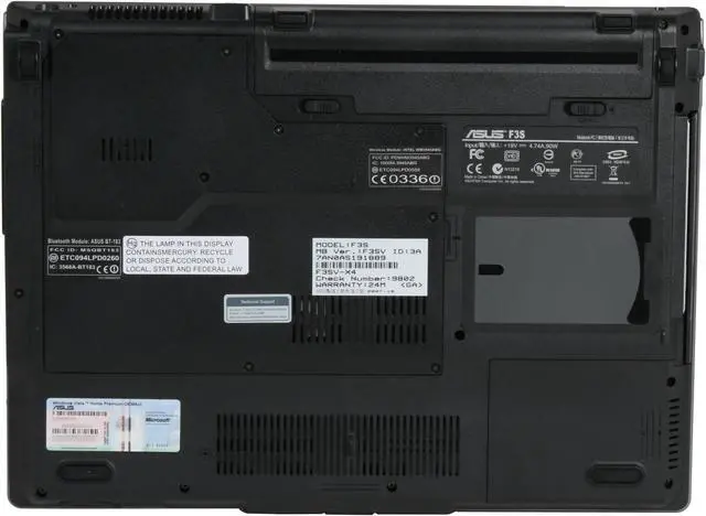 Alt view image 14 of 15 - ASUS Laptop F3 Series Intel Core 2 Duo T7500 1GB Memory 160GB HDD NVIDIA GeForce 8600M GS 15.4" Windows Vista Home Premium F3SV-X4
