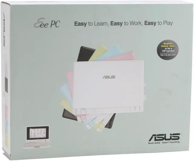 Alt view image 17 of 17 - ASUS Eee PC 4G Surf - Pure White Intel Mobile CPU 7" WVGA 512MB Memory 4GB SSD NetBook