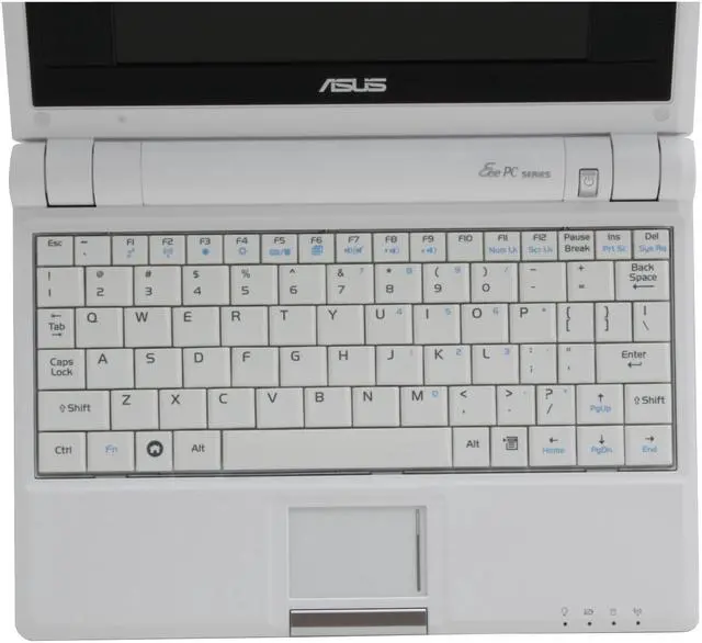 Alt view image 9 of 17 - ASUS Eee PC 4G Surf - Pure White Intel Mobile CPU 7" WVGA 512MB Memory 4GB SSD NetBook