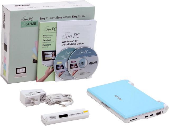 Alt view image 15 of 15 - ASUS Eee PC 2G Surf - Sky Blue Intel Mobile CPU 7" WVGA 512MB Memory 2GB SSD NetBook