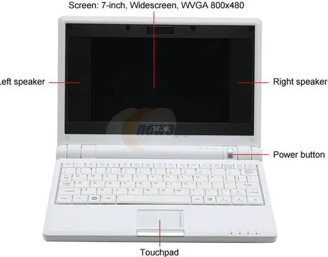 Alt view image 3 of 14 - ASUS Eee PC 2G Surf - Blush Pink Intel Mobile CPU 7" WVGA 512MB Memory 2GB SSD NetBook