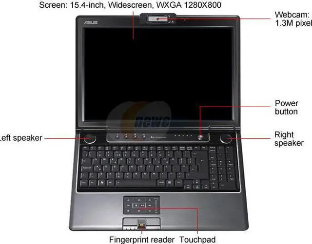 Alt view image 2 of 12 - ASUS Laptop M50 Series Intel Core 2 Duo T9300 3GB Memory 250GB HDD NVIDIA GeForce 9500M GS 15.4" Windows Vista Home Premium M50Sv-A1