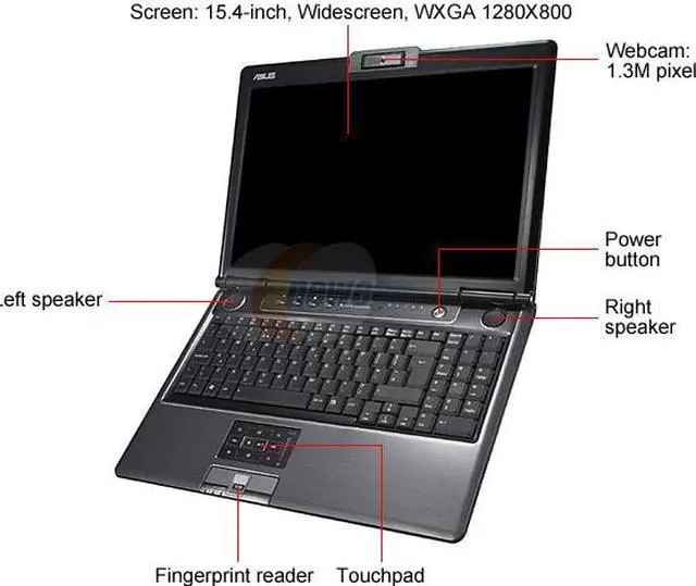 Alt view image 3 of 12 - ASUS Laptop M50 Series Intel Core 2 Duo T9300 3GB Memory 250GB HDD NVIDIA GeForce 9500M GS 15.4" Windows Vista Home Premium M50Sv-A1