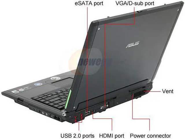 Alt view image 3 of 14 - ASUS Laptop G Series Intel Core 2 Duo T9300 4GB Memory 320GB HDD NVIDIA GeForce 9500M GS 15.4" Windows Vista Home Premium 64-bit G1Sn-B1