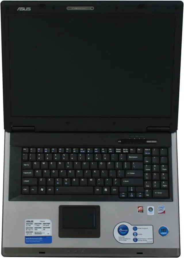 Alt view image 12 of 13 - ASUS Laptop F7 Series Intel Core 2 Duo T5550 3GB Memory 250GB HDD ATI Mobility Radeon HD 3470 17.0" Windows Vista Home Premium F7SE-A1