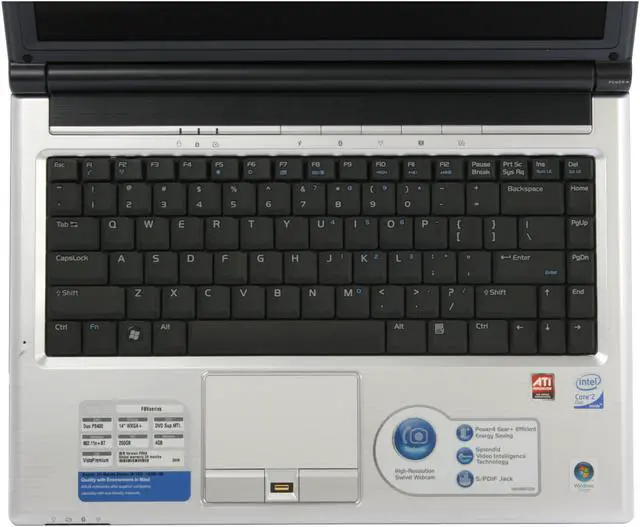 Alt view image 10 of 19 - ASUS Laptop F8 Series Intel Core 2 Duo P8400 4GB Memory 250GB HDD ATI Mobility Radeon HD 3650 14.0" Windows Vista Home Premium F8Va-B1