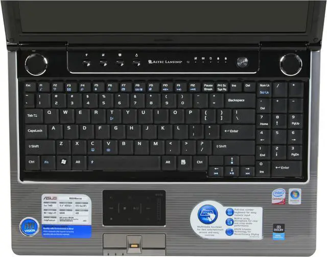 Alt view image 10 of 19 - ASUS Laptop M50 Series Intel Core 2 Duo T9400 4GB Memory 500GB HDD NVIDIA GeForce 9600M GS 15.4" Windows Vista Home Premium M50Vm-B2