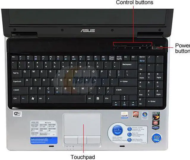 Alt view image 10 of 17 - ASUS Laptop M51 Series AMD Turion 64 X2 RM-70 3GB Memory 250GB HDD ATI Mobility Radeon HD 3650 15.4" Windows Vista Home Premium M51Ta-X1