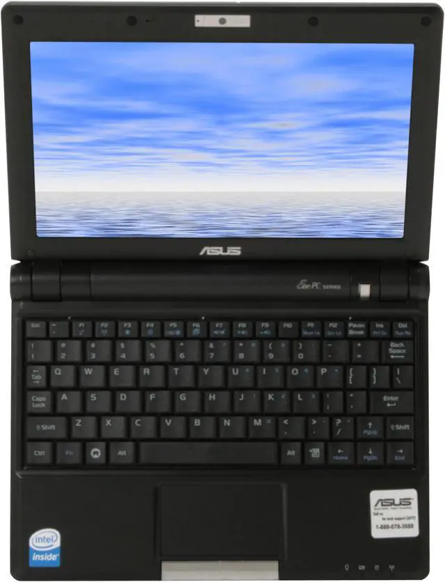 Alt view image 13 of 18 - ASUS Eee PC 900 black Linux NetBook Intel processor 8.9" Wide SVGA 1GB Memory 20GB SSD Integrated Graphics