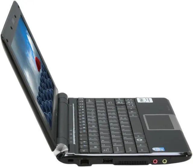 Alt view image 6 of 18 - ASUS Eee PC EEEPC1000-BK003 Fine Ebony Intel Atom 10.0" WSVGA 1GB Memory 40GB SSD NetBook