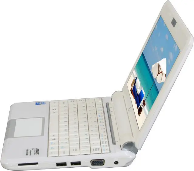Alt view image 2 of 18 - ASUS Eee PC 901 20G - Pearl White NetBook Intel Atom 8.9" Wide SVGA 1GB Memory 20GB SSD Integrated Graphics