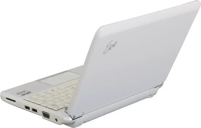 Alt view image 3 of 18 - ASUS Eee PC 901 20G - Pearl White NetBook Intel Atom 8.9" Wide SVGA 1GB Memory 20GB SSD Integrated Graphics