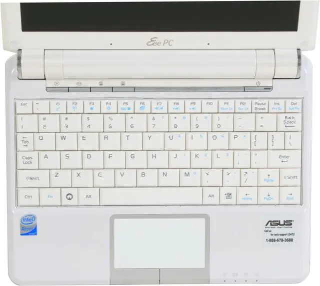 Alt view image 10 of 18 - ASUS Eee PC 901 20G - Pearl White NetBook Intel Atom 8.9" Wide SVGA 1GB Memory 20GB SSD Integrated Graphics