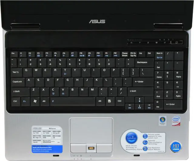 Alt view image 10 of 18 - ASUS Laptop M51 Series Intel Core 2 Duo T8100 2GB Memory 250GB HDD Intel GMA X3100 15.4" Windows Vista Business XP downgrade M51E-B2