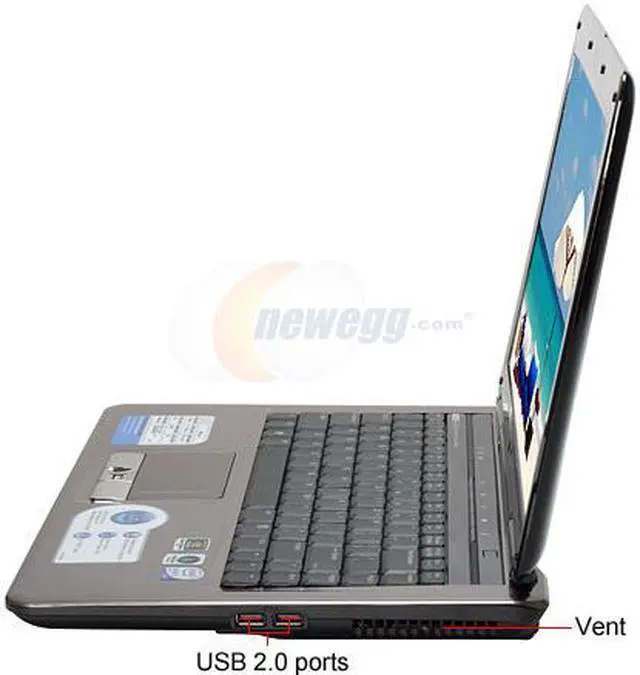 Alt view image 2 of 18 - ASUS Laptop N80 Series Intel Core 2 Duo T5800 4GB Memory 250GB HDD NVIDIA GeForce 9650M GT 14.1" Windows Vista Home Premium N80Vn-X1