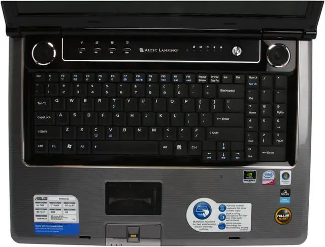 Alt view image 10 of 17 - ASUS Laptop M70 Series Intel Core 2 Duo T9400 4GB Memory 320GB HDD NVIDIA GeForce 9650M GT 17.0" Windows Vista Home Premium M70VN-X1