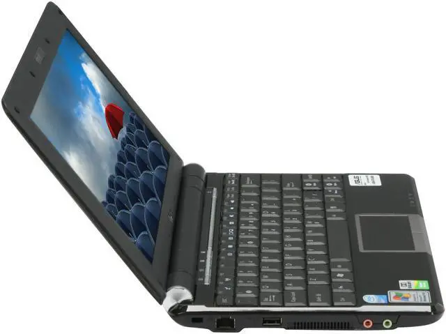Alt view image 6 of 18 - ASUS Eee PC EPC1000HA-BLK001X Black Intel Atom N270(1.60 GHz) 10.0" WSVGA 1GB Memory 160GB HDD NetBook