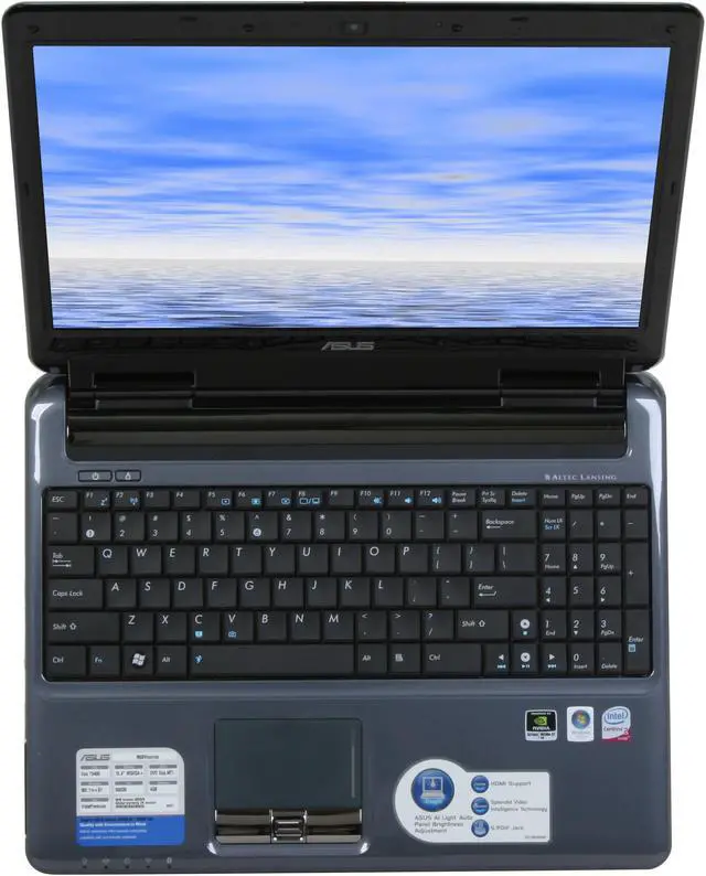 Alt view image 9 of 15 - ASUS Laptop Intel Core 2 Duo T9400 4GB Memory 500GB HDD NVIDIA GeForce 9650M GT 15.4" Windows Vista Home Premium N50Vn-C2S