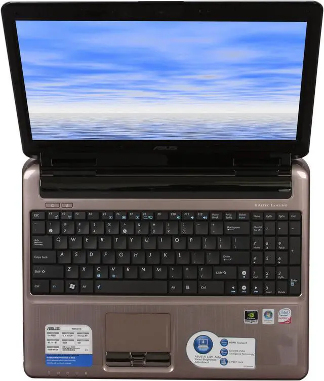 Alt view image 7 of 12 - ASUS Laptop N50 Series Intel Core 2 Duo P8600 4GB Memory 320GB HDD NVIDIA GeForce 9650M GT 15.4" Windows Vista Home Premium N50VN-X2B