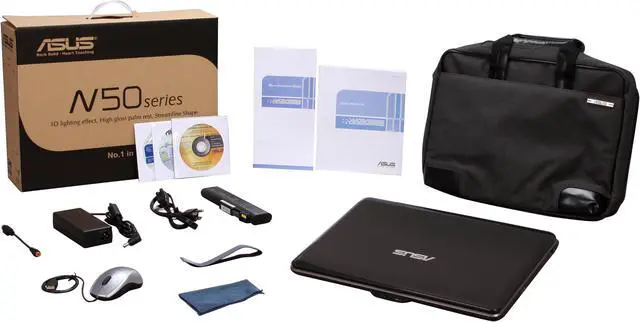 Alt view image 12 of 12 - ASUS Laptop N50 Series Intel Core 2 Duo P8600 4GB Memory 320GB HDD NVIDIA GeForce 9650M GT 15.4" Windows Vista Home Premium N50VN-X2B
