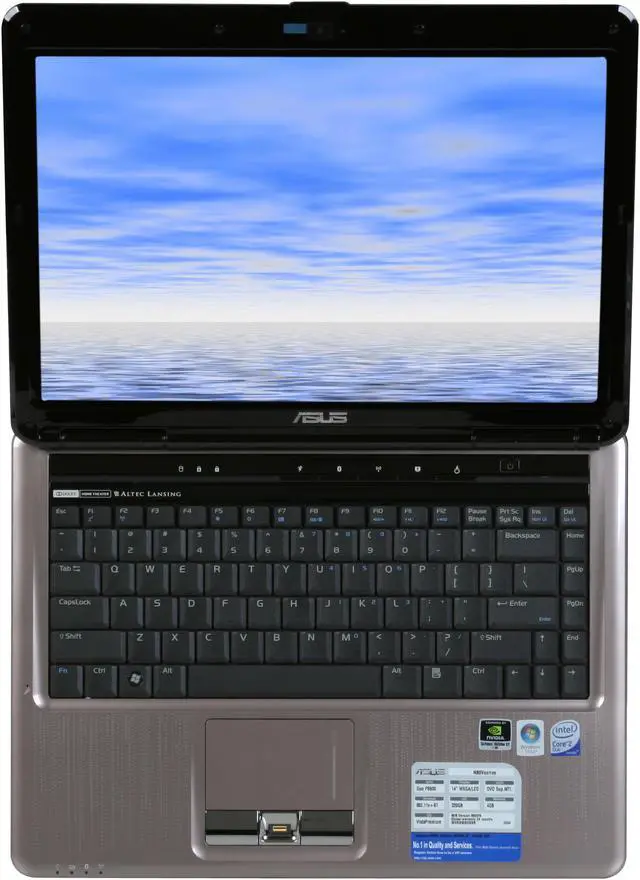 Alt view image 7 of 12 - ASUS Laptop N80 Series Intel Core 2 Duo P8600 4GB Memory 320GB HDD NVIDIA GeForce 9650M GT 14.1" Windows Vista Home Premium N80Vn-X5