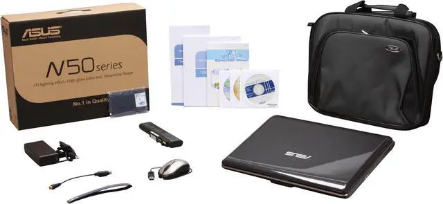 Alt view image 12 of 12 - ASUS Laptop N50 Series Intel Core 2 Duo P8600 4GB Memory 320GB HDD NVIDIA GeForce 9650M GT 15.4" Windows Vista Home Premium N50Vn-X5A