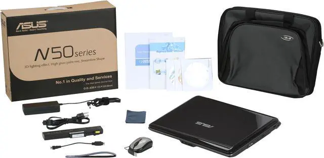Alt view image 12 of 12 - ASUS Laptop N50 Series Intel Core 2 Duo T9550 4GB Memory 320GB HDD NVIDIA GeForce 9650M GT 15.4" Windows Vista Home Premium N50Vn-D1