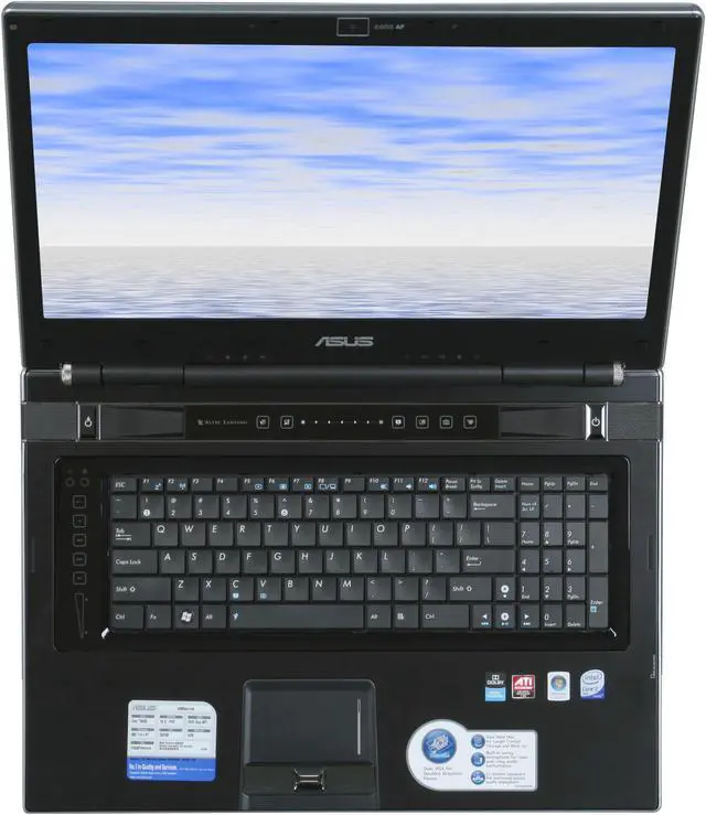 Alt view image 7 of 12 - ASUS Laptop W90 Series Intel Core 2 Duo T9600 6GB Memory 320GB HDD ATI Mobility Radeon HD 4870 X2 18.4" Windows Vista Home Premium 64-bit W90Vp-X1