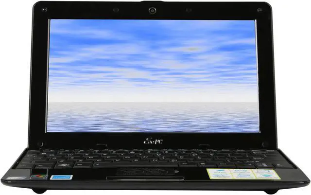Alt view image 4 of 8 - ASUS Eee PC Seashell 1008HA-PU1X-BK Pearl Black Intel Atom N280(1.66 GHz) 10.1" WSVGA 1GB Memory 160GB HDD Netbook