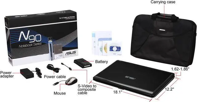 Alt view image 12 of 12 - ASUS Laptop N90 Series Intel Core 2 Duo T9550 4GB Memory 320GB HDD NVIDIA GeForce GT 130M 18.4" Windows Vista Home Premium 64-bit N90Sv-X1