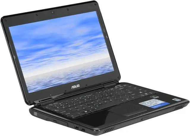 Alt view image 5 of 12 - ASUS Laptop K40 Series Intel Core 2 Duo T6400 4GB Memory 320GB HDD NVIDIA GeForce G102M 14.0" Windows Vista Home Premium K40IN-A1