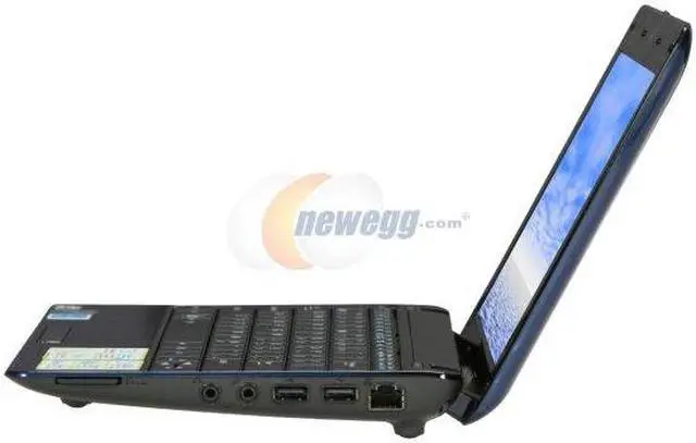 Alt view image 4 of 6 - ASUS Eee PC Seashell 1005HA-PU1X-BU Royal Blue Intel Atom N280(1.66 GHz) 10.1" WSVGA 1GB Memory 160GB HDD Netbook
