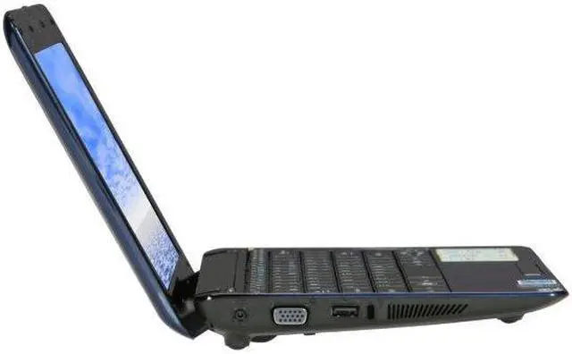Alt view image 5 of 6 - ASUS Eee PC Seashell 1005HA-PU1X-BU Royal Blue Intel Atom N280(1.66 GHz) 10.1" WSVGA 1GB Memory 160GB HDD Netbook
