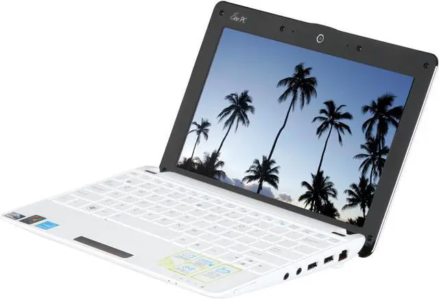Alt view image 2 of 8 - ASUS Eee PC Seashell 1005HA-VU1X-WT Pearl White Intel Atom N270(1.60 GHz) 10.1" WSVGA 1GB Memory 160GB HDD Netbook