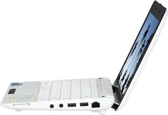Alt view image 3 of 8 - ASUS Eee PC Seashell 1005HA-VU1X-WT Pearl White Intel Atom N270(1.60 GHz) 10.1" WSVGA 1GB Memory 160GB HDD Netbook