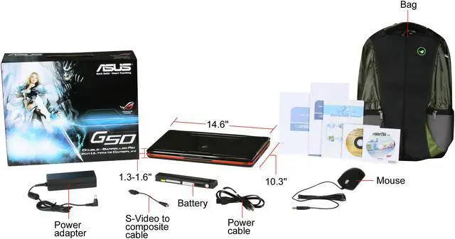 Alt view image 8 of 8 - ASUS Laptop G Series Intel Core 2 Duo P8600 4GB Memory 320GB HDD NVIDIA GeForce 9800M GS 15.6" Windows Vista Home Premium 64-bit G50VT-X8TW