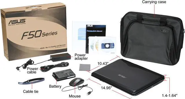 Alt view image 8 of 8 - ASUS Laptop F50 Series Intel Core 2 Duo P8700 4GB Memory 320GB HDD NVIDIA GeForce GT 220M 16.0" Windows Vista Home Premium F50Sf-A1