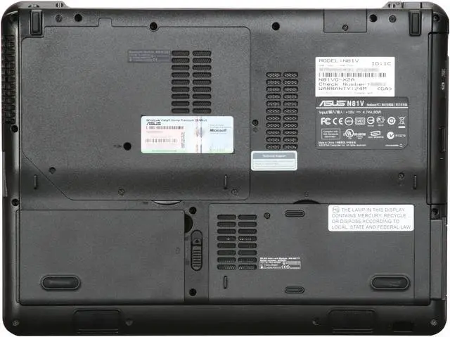 Alt view image 7 of 8 - ASUS Laptop N81 Series Intel Core 2 Duo P8700 4GB Memory 320GB HDD NVIDIA GeForce GT 120M 14.0" Windows Vista Home Premium N81Vg-X2A