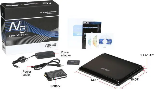 Alt view image 8 of 8 - ASUS Laptop N81 Series Intel Core 2 Duo P8700 4GB Memory 320GB HDD NVIDIA GeForce GT 120M 14.0" Windows Vista Home Premium N81Vg-X2A