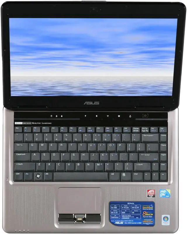 Alt view image 6 of 8 - ASUS Laptop N81 Series Intel Core 2 Duo T9600 4GB Memory 320GB HDD ATI Mobility Radeon HD 4650 14.0" Windows Vista Home Premium N81Vp-D1